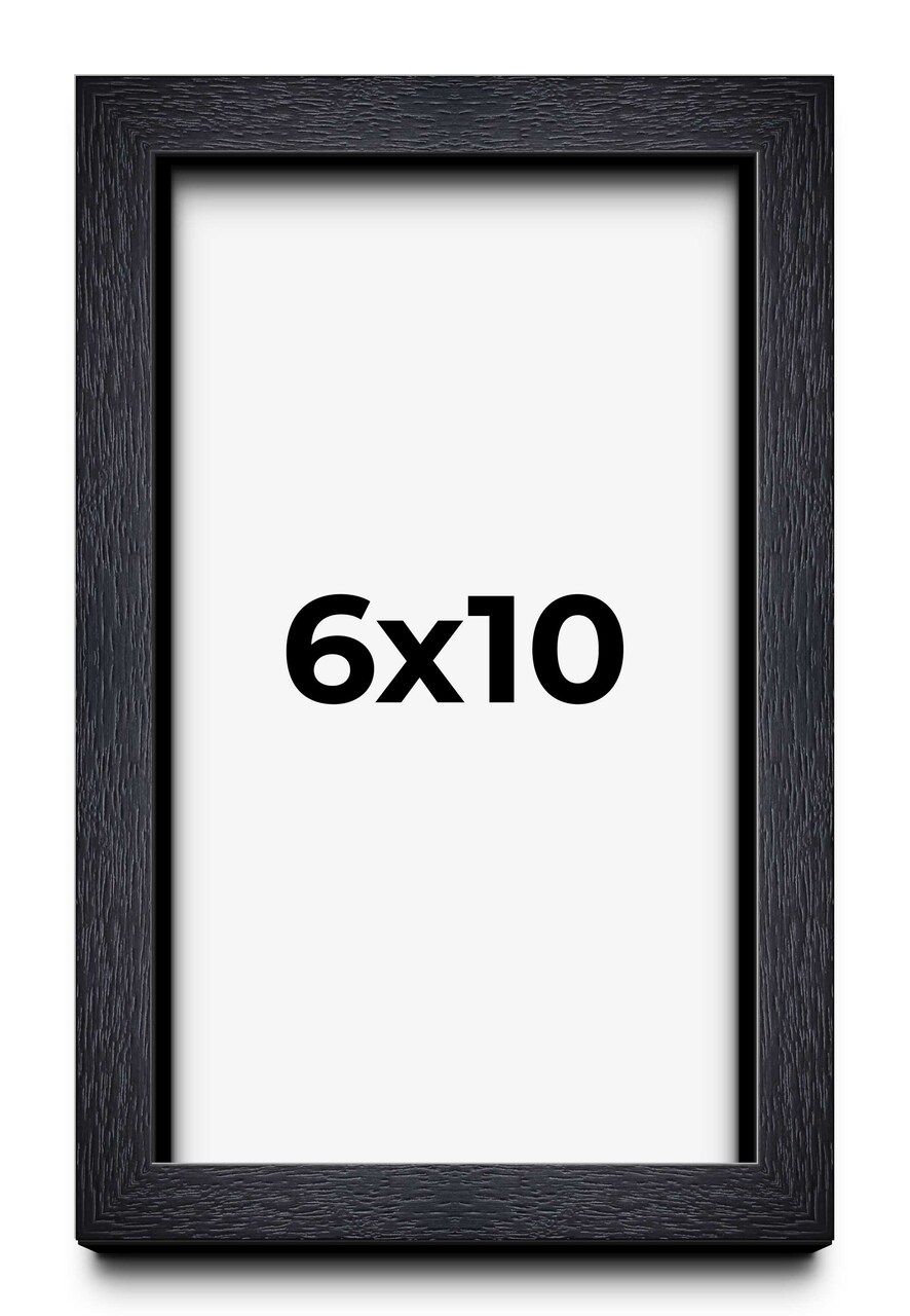 Photo Size Shadow Box 1" Depth Black Picture Frame - UV Acrylic, Backing, Hanging Hardware
